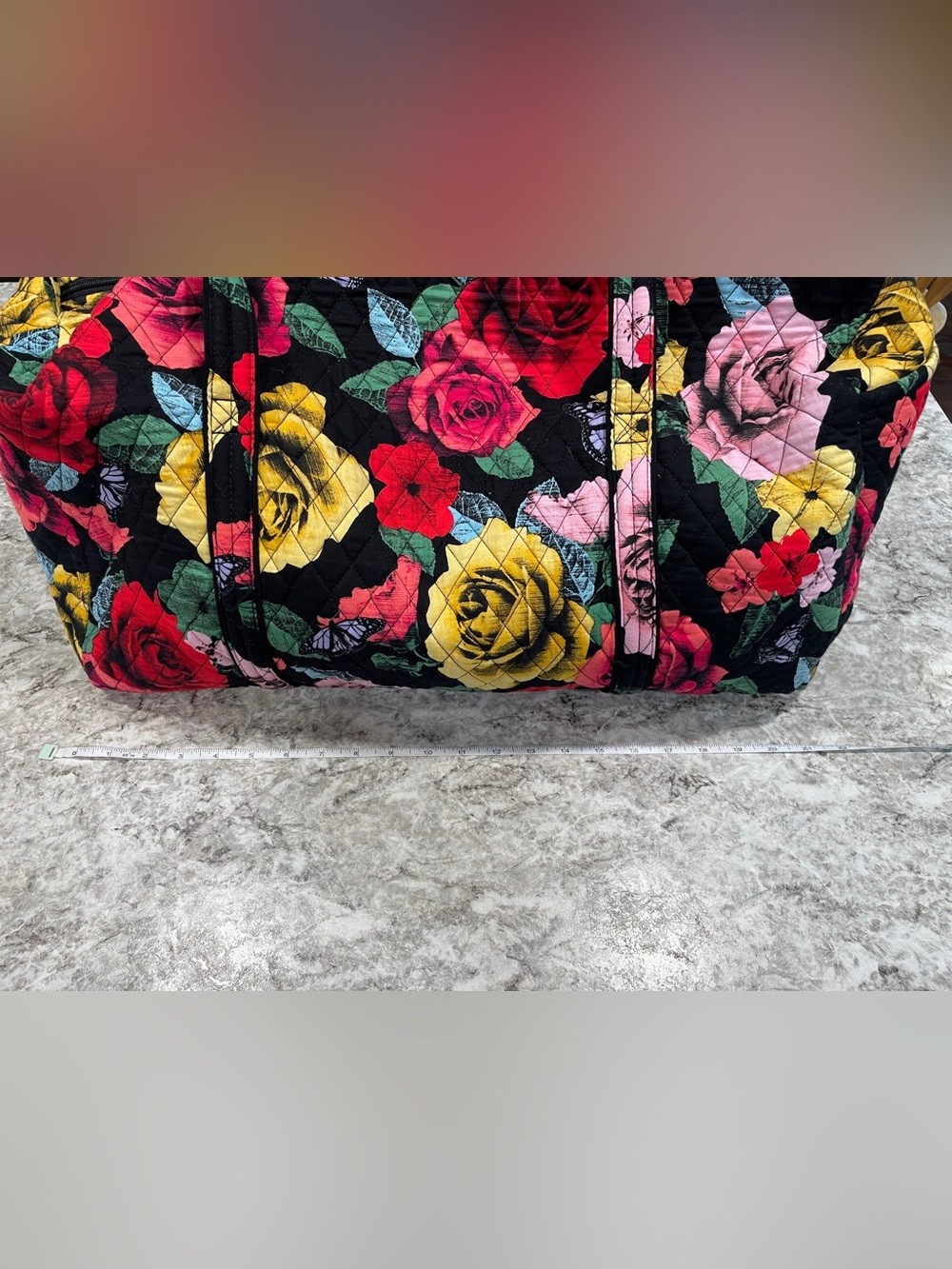 Vera Bradley Quilted Floral Duffel Bag - Picture 7 of 9